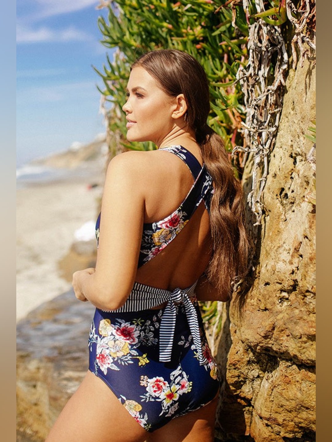 Dm Swim Scoop Neck Cross Back One Piece